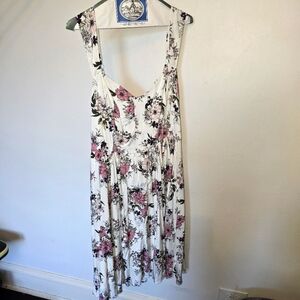 TORRID IVORY, Purple Plum, Pink, FLORAL CHALLIS MINI DRESS Plus Size 2X